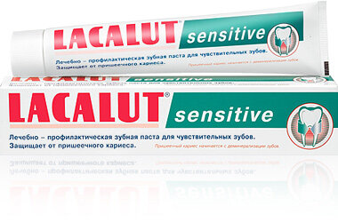 Паста зубная Lacalut / Лакалют Sensitive, для чувствительных зубов, защищает от пришеечного кариеса, 75 мл.