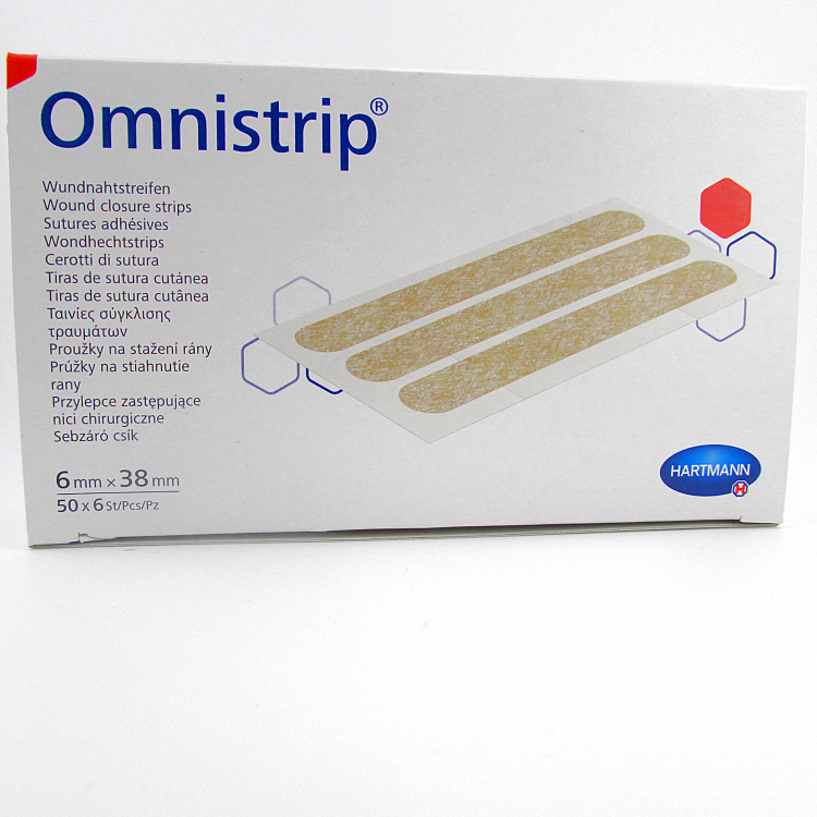 Полоски пластырные Омнистрип (Omnistrip) гипоаллергенные стерильные размером 6 х 38мм, 540682