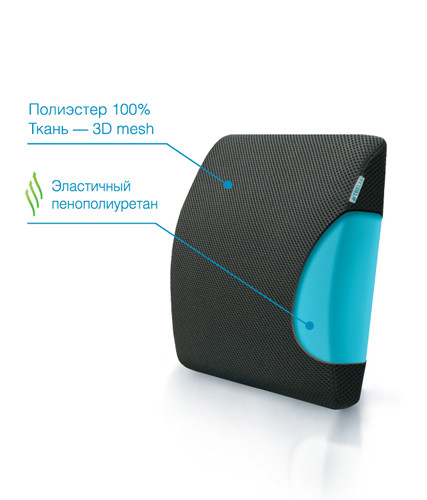 Подушка Trelax П12 Autoback ортопедическая под спину на автомобильное кресло, размер 25х29х6см