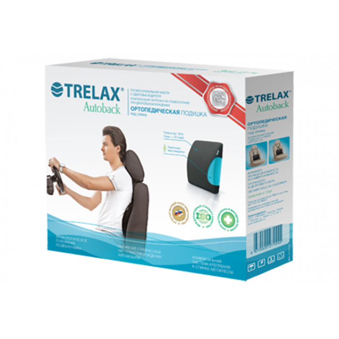 Подушка ортопедическая для автомобиля Trelax AUTOBACK,  25х29х6см, П12
