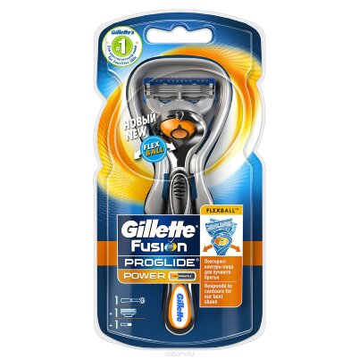 Бритва Жиллет / Gillette Fusion ProGlide FlexBall кассета с пятью тонкими лезвиями и стабилизатором лезвий