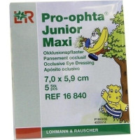 Повязка Pro-Ophta Junior Mini (Про-Офта джуниор мини) детский глазной светонепроницаемый пластырь, 7х5.9см, 5шт, 16840