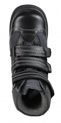 Ботинки Сурсил-Орто для мальчика ортопедические антиварусные демисезонные при косолапости черные, AV23-208-1