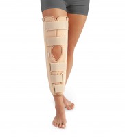 Тутор Orliman как альтернатива гипсу после операций на коленном суставе, высота 40см, бежевый, IR-4000
