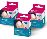 Пластырь Омнисилк (Omnisilk) фиксирующий из искусственного шёлка для повязок, белый размером 2.5см х 9.2м, 900419
