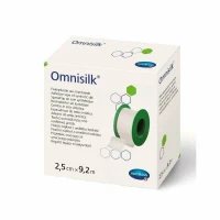 Пластырь Омнисилк (Omnisilk) фиксирующий из искусственного шёлка для повязок,с еврохолдером, белый размером 2.5см х 9.2м, 900419