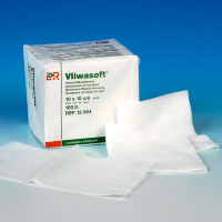 Салфетки Фливасофт (Vliwasoft) стерильные впитывающие из 4-х слойного нетканого материала, 10х10см, 150шт, 12065