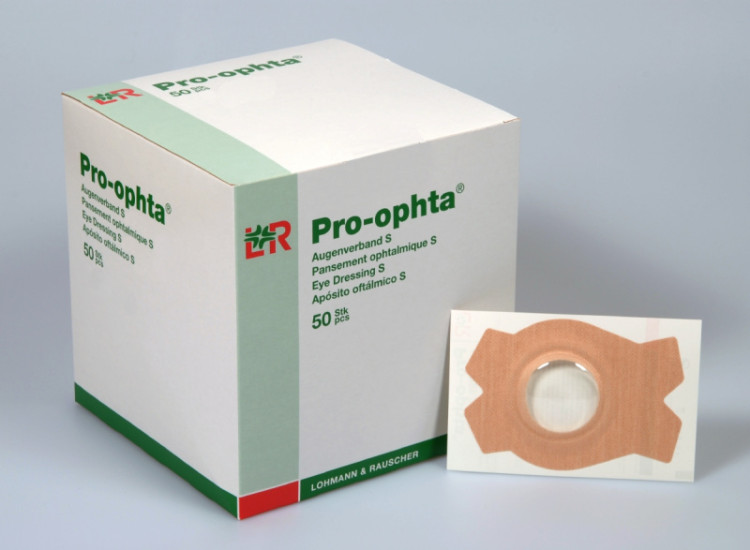 Повязка глазная Pro-Ophta окклюзионный пластырь тип S при опущении или несмыкании век, 7,8х11,4 см,1шт,  34229