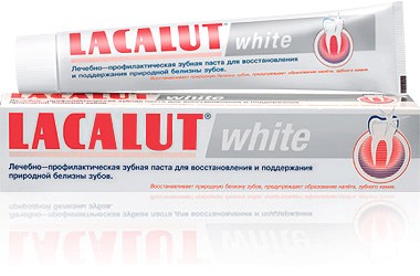 Паста зубная Лакалют / Lacalut white, осветляет эмаль, очищает налет, освежает, укрепляет, полирует, 75мл