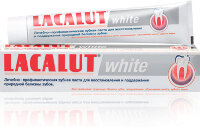 Паста зубная Лакалют / Lacalut white, осветляет эмаль, очищает налет, освежает, укрепляет, полирует, 75мл