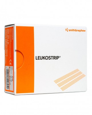 Повязка пластырная Leukostrip гипоаллергенная для закрытия и фиксации краев раны, стерильная, 26х102мм, 66002881