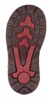 Ботинки для девочек Сурсил-Орто ортопедические зимние кожаные с меховой стелькой и застежкой липучкой, бордовые, A45-095