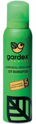 Аэрозоль - репеллент от комаров Гардекс / Gardex Family, для распыления на кожу и одежду, защищает до 5 часов, 150мл