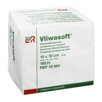 Салфетка Фливасофт (Vliwasoft) стерильная впитывающая 6-ти слойная, 7.5х7.5см, 100шт, 12085