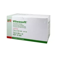 Салфетка Фливасофт (Vliwasoft) стерильная впитывающая 6-ти слойная, 7.5х7.5см, 100шт, 12085