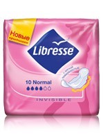 Прокладки ежедневные Либресс / Libresse Invisible Normal поверхность сеточка, для нормальных выделений 10шт