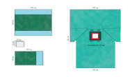 Комплект для лапароскопических операций 1 Raucodrape с простыней с впитывающим слоем вокруг операционного поля, 33320