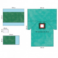 Комплект для лапароскопических операций I (Raucodrape LAP Set I), 33320