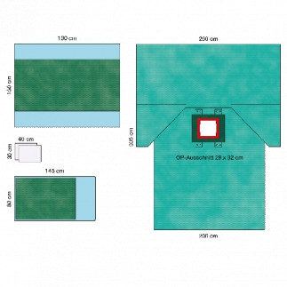 Комплект для лапароскопических операций I (Raucodrape LAP Set I), 33320