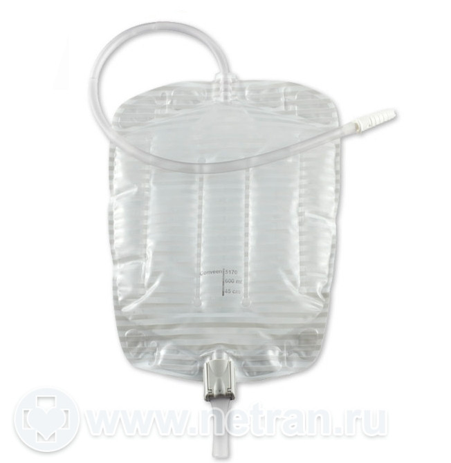 Мешок уростомный Conveen (Конвин) Coloplast контурный прозрачный педиатрический, объем 600мл, трубка 45см, 1шт, 5170