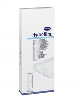 Повязка Hydrofilm Plus (Гидрофилм Плюс) пленочная с впитывающей подушечкой, размер 10х30см в упаковке 25шт, 685780