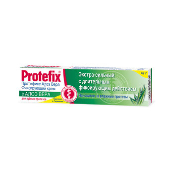 Крем для зубных протезов фиксирующий Протефикс / Protefix с алоэ вера, снижает воспаление десен, объем 40мл