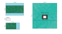 Комплект для лапароскопических операций 2 Raucodrape при положении с разведенными ногами и встроенными леггинсами, 33321