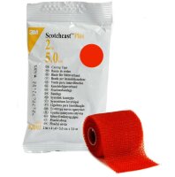Бинт Scotchcast plus (Скотчкаст плюс) красный, жесткий, иммобилизирующий, полимерный, 5 см х 3,6м, 82002R