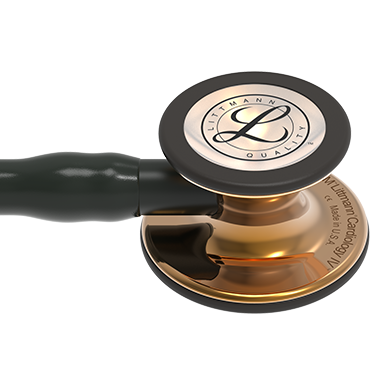 Стетоскоп Littmann Cardiology IV с черной трубкой, длиной 69 см, акустическая головка цвета меди, 6180