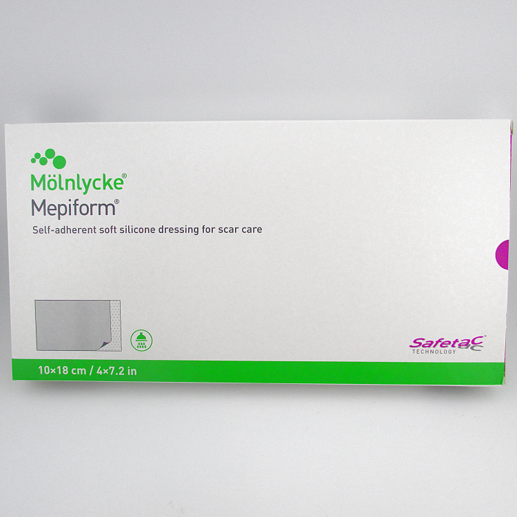 Пластырь Mepiform (Мепиформ) 10х18см, силиконовый от рубцов самоклеящийся, 293400 (293800)