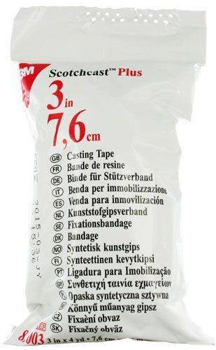 Бинт Scotchcast plus (Скотчкаст плюс) бесцветный полимерный иммобилизирующий гипс, 7.6см х 3.6м, 82003