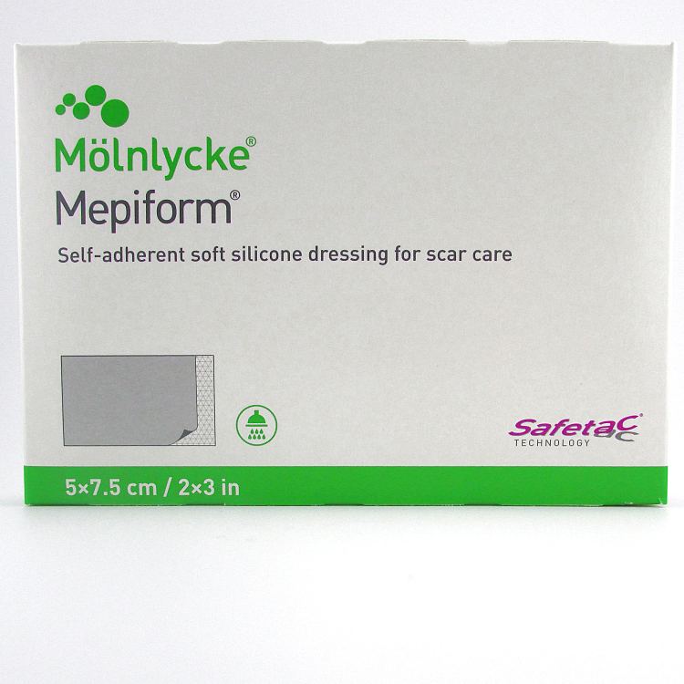 Пластырь Mepiform (Мепиформ), 5х7.5см, силиконовый от рубцов самоклеящийся, 293200