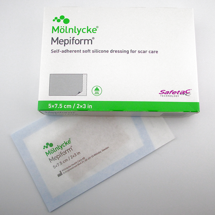 Пластырь Mepiform (Мепиформ), 5х7.5см, силиконовый от рубцов самоклеящийся, 293200