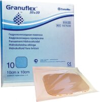 Повязка Грануфлекс (GranuFlex) гидроколлоидная стерильная для хронических экссудативных ран 10х10см, 187639