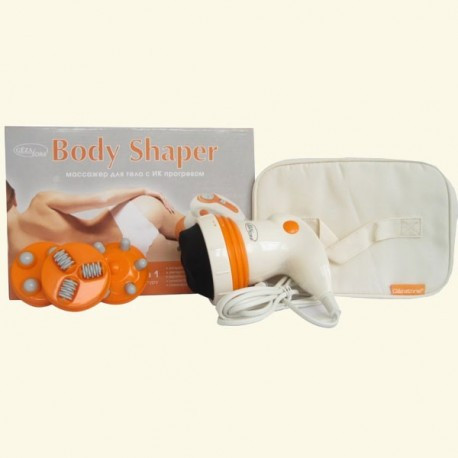 Массажер для тела Gezatone Body Shaper, антицеллюлитный, восстановление кожи, снижения массы тела, 4 насадки, AMG121