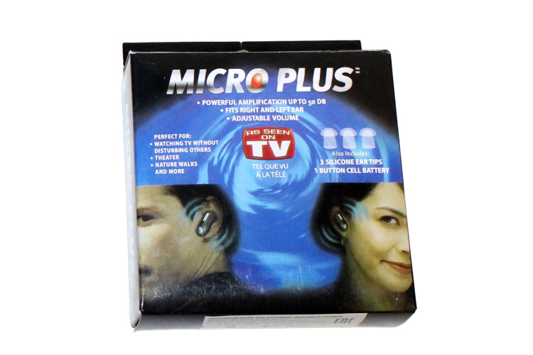 Слуховой аппарат Bradex Micro Plus KZ0217 обеспечит слышимость с высоким усилением, с 3-мя насадками на батарейках