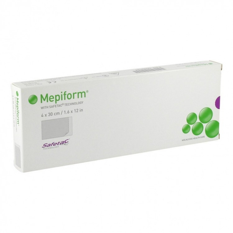 Пластырь Mepiform (Мепиформ) силиконовый от рубцов гипертрофических или келоидных самоклеящаяся 4х30см, 293100