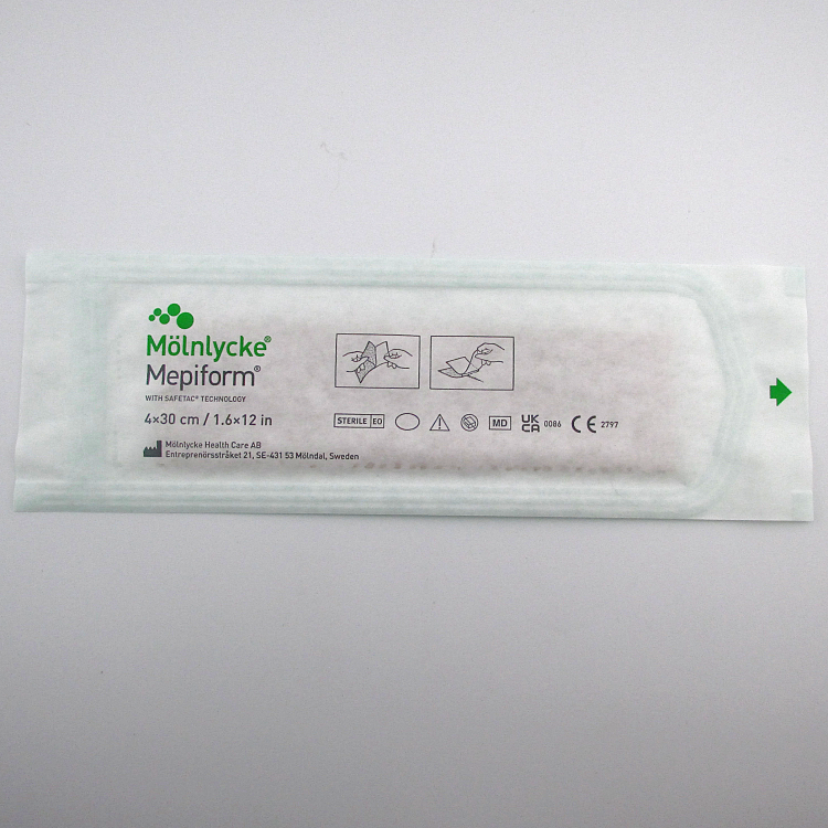 Пластырь Mepiform (Мепиформ),  4х30см, силиконовый от рубцов самоклеящийся, 293600 (293100)