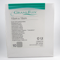 Повязка Грануфлекс (Granuflex) 15х15см, гидроколлоидная стерильная для хронических экссудативных ран, 187632