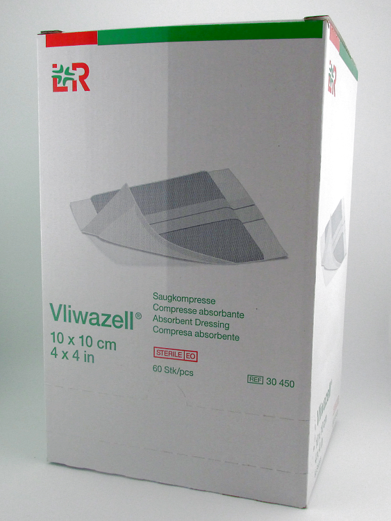Повязка Фливацель (Vliwazell) абсорбирующая, для ран с высокой экссудацией, стерильная, 10х10см, 30450