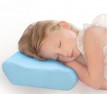 Подушка ортопедическая Крейт П-202 детская для сна с эффектом памяти двумя валиками и размером 40х25см, голубого цвета