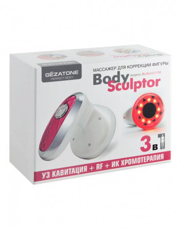 Массажер антицеллюлитный RF и ультразвук Gezatone BioSonic 1130, уменьшает объемы и жировые отложения, коррекция тела