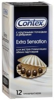 Презервативы Контекс / Contex Extra Sensation, крупные точки и ребра, повышает чувствительность, уп. 12 шт.