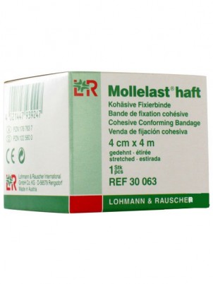 Бинт Mollelast Haft (Молелласт Хафт) самофиксирующийся эластичный для повязок, 4см х 4м, 30063