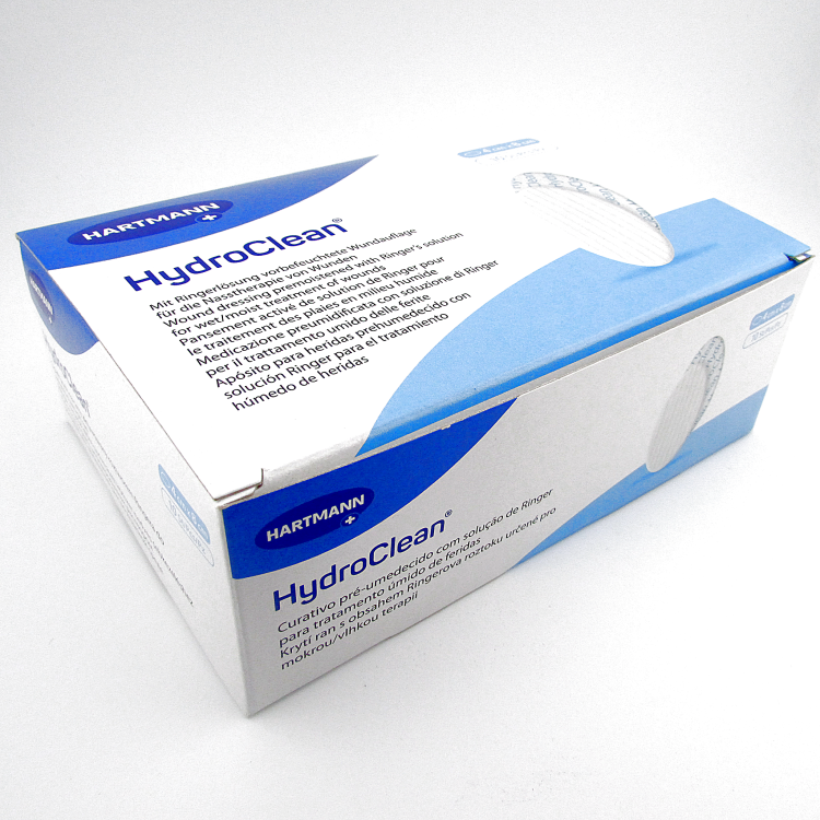 Повязка гидроактивная HydroClean (Гидроклин)  4х8см, с раствором Рингера и антисептиком, 609222