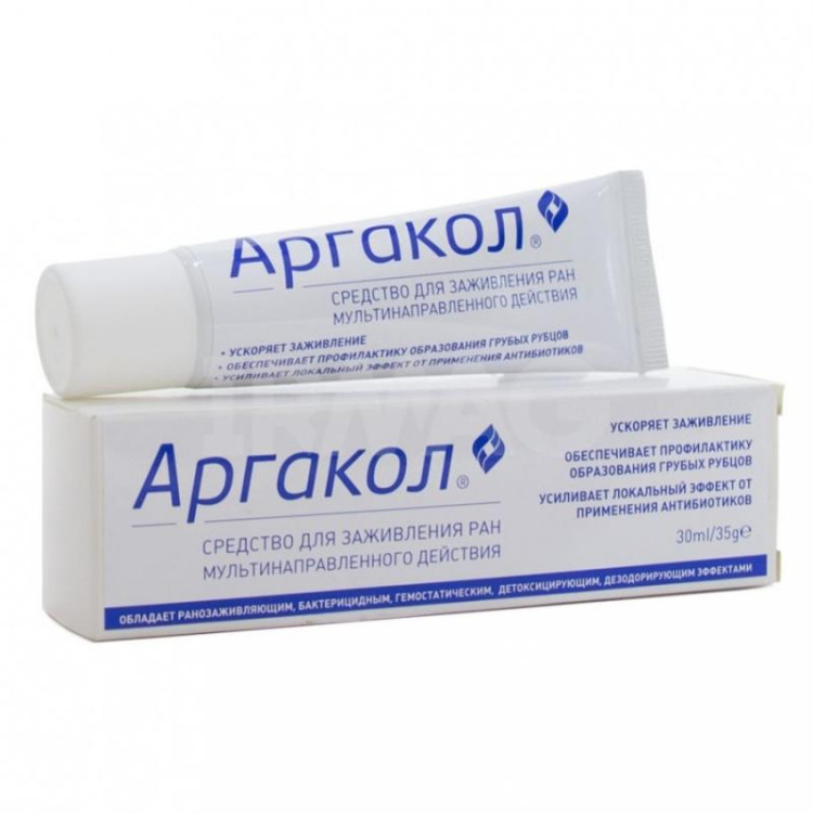 Покрытие для ран Аргакол гелеобразное для заживления, обезболивания и дезинфекции, 35г