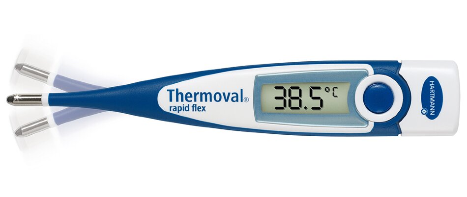 Термометр электронный Thermoval Rapid flex Hartmann с гибким наконечником с измерением за 10 секунд, 925054