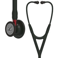 Стетоскоп Littmann Cardiology IV с черной трубкой, длиной 69 см, акустическая головка черная,стебель красный, 6200