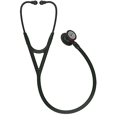 Стетоскоп Littmann Cardiology IV с черной трубкой, длиной 69 см, акустическая головка черная,стебель красный, 6200
