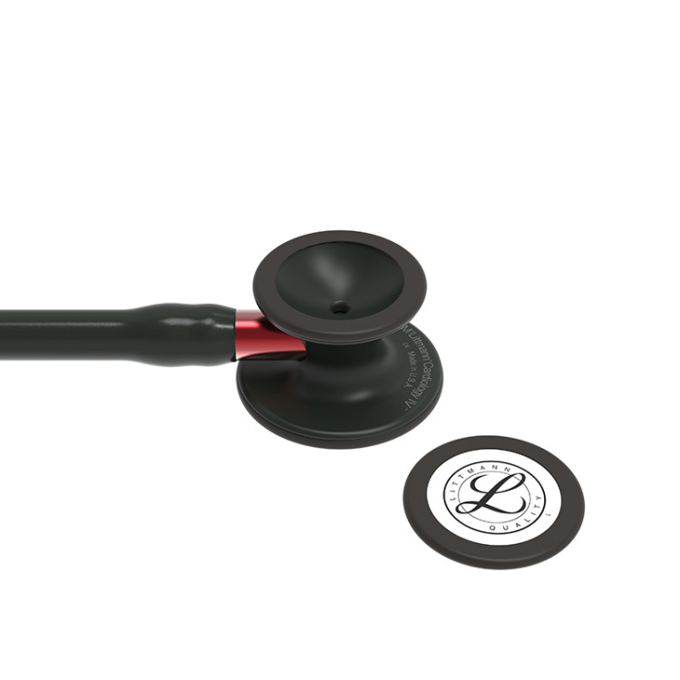 Стетоскоп Littmann Cardiology IV с черной трубкой, длиной 69 см, акустическая головка черная,стебель красный, 6200